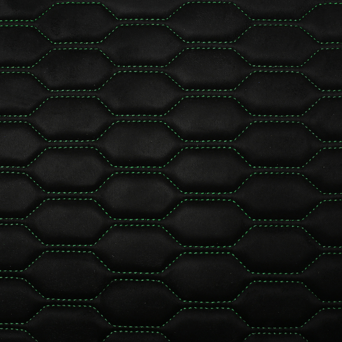 Накидки на передние сиденья CAPRI, экокожа, черно-зеленый, набор 2 шт.