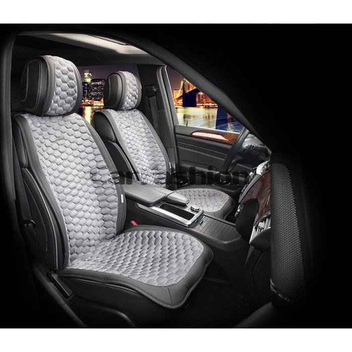 Накидки на передние сиденья CAPRI, экокожа, черно-серый, набор 2 шт.