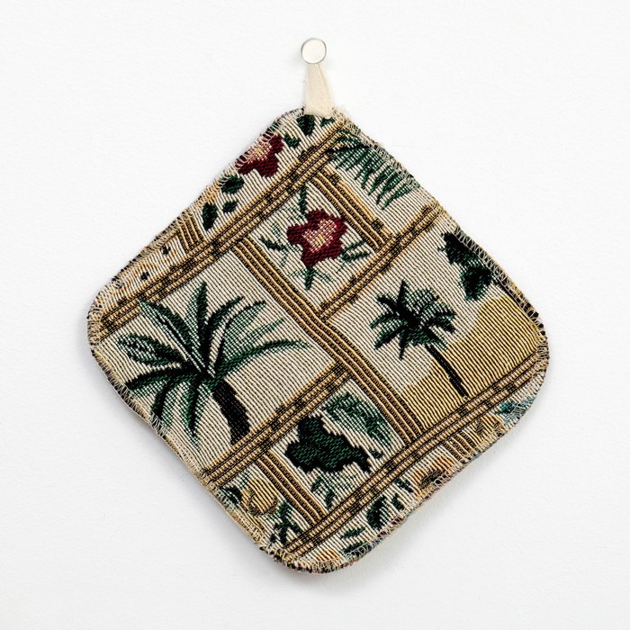 Прихватка "Этель" Тропический остров, гобеленовая 17х17 ± 2 см