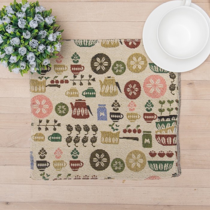 Салфетка из гобелена "Этель" Гостевой сервиз 32х32 ± 2 см