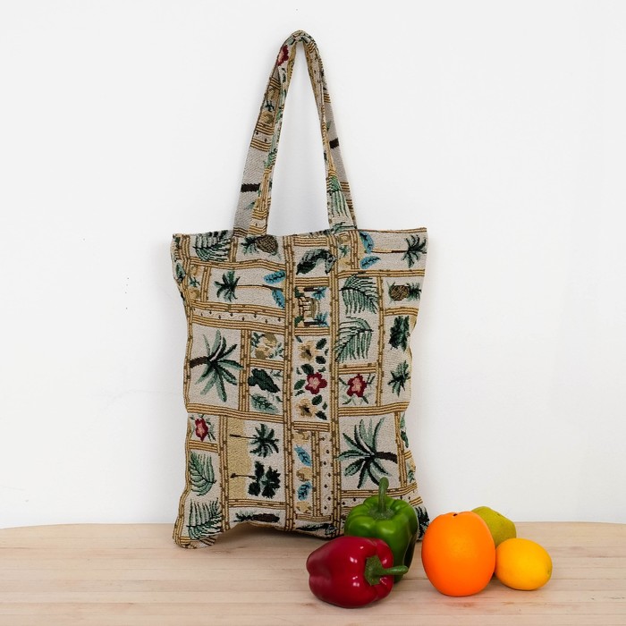 Сумка хозяюшке "Этель" Тропический остров, гобеленовая 33×43х6 см