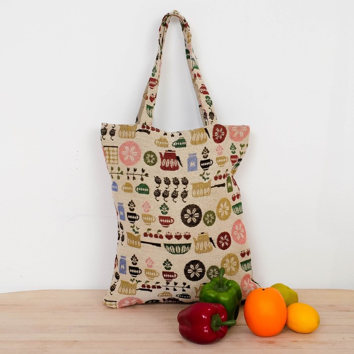 Сумка хозяюшке "Этель" Гостевой сервиз, гобеленовая 33×43х6 см