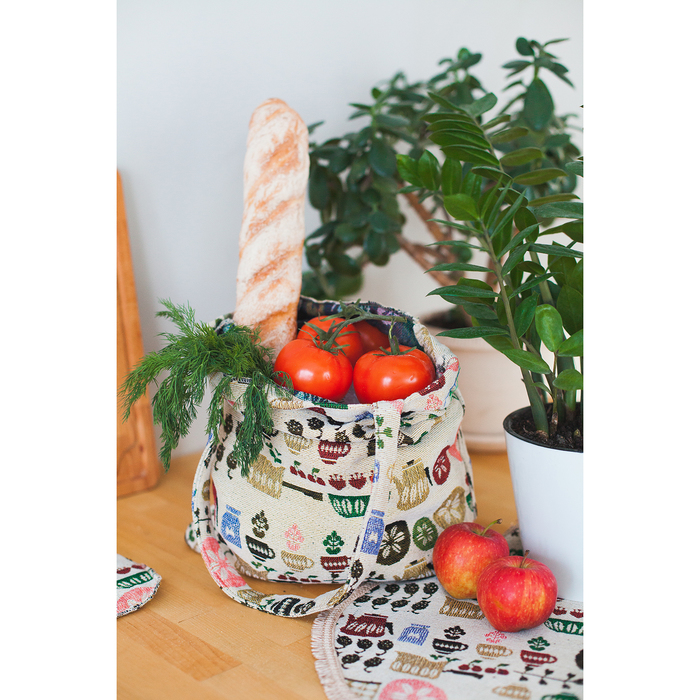 Сумка хозяюшке "Этель" Гостевой сервиз, гобеленовая 33×43х6 см