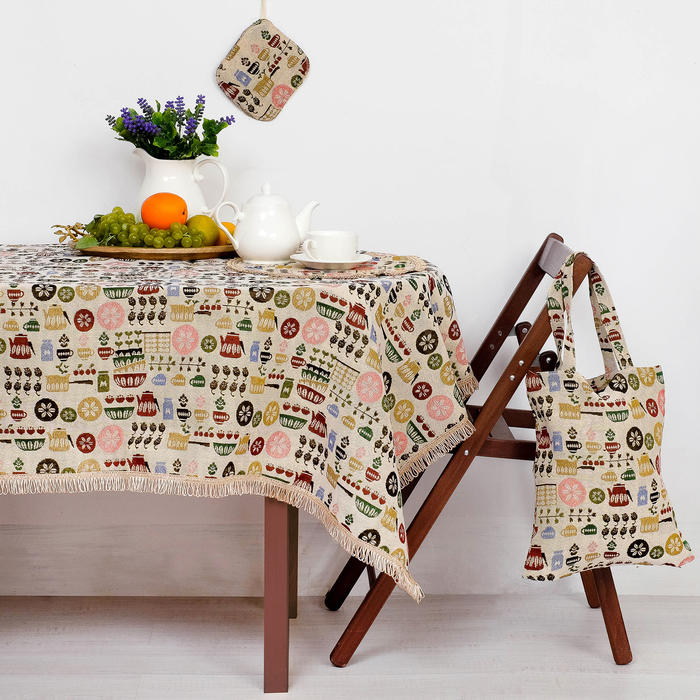 Сумка хозяюшке "Этель" Гостевой сервиз, гобеленовая 33×43х6 см