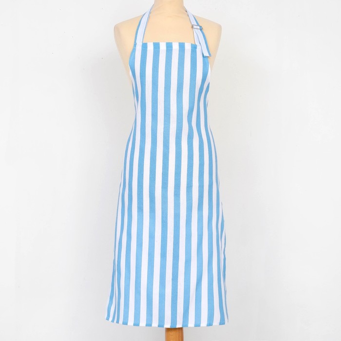 Фартук "Этель" Голубая полоска рогожка,160 гр/м2