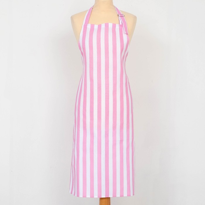 Фартук "Этель" Розовая полоска, рогожка,160 гр/м2