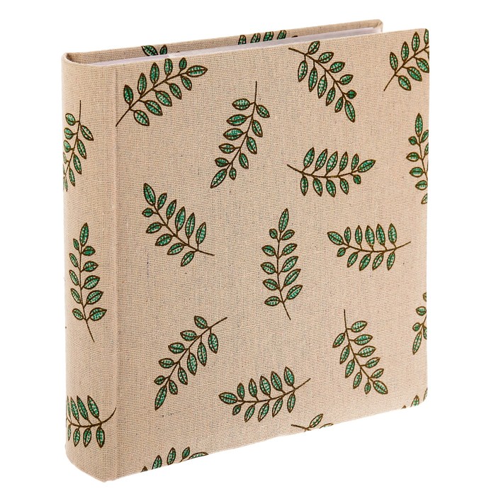 Фотоальбом на 200 фото 10х15 см "Листики" 22х22х4,5 см