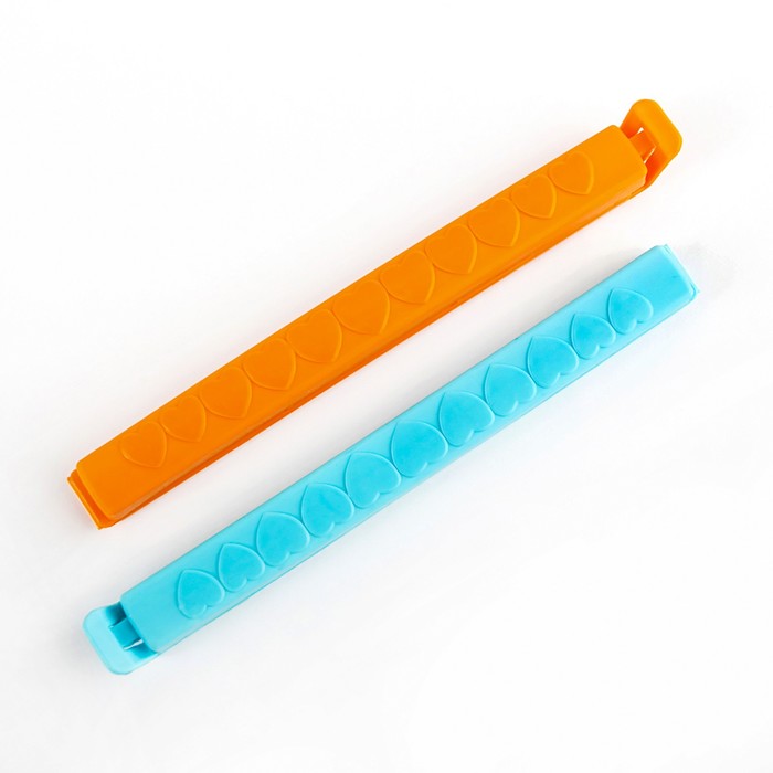 Набор зажимов для пакета 14/11/7 см, 6 шт, цвет МИКС