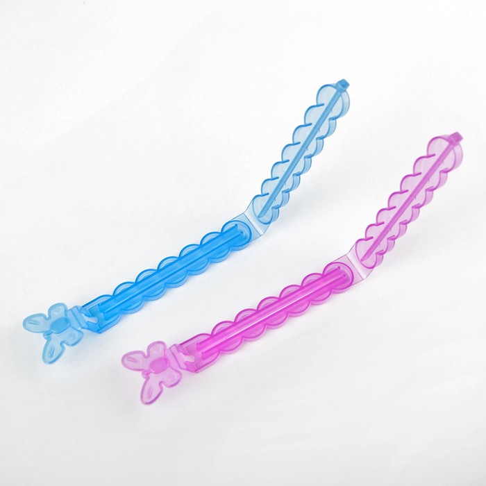 Набор зажимов для пакета 12 см, 4 шт, цвет МИКС