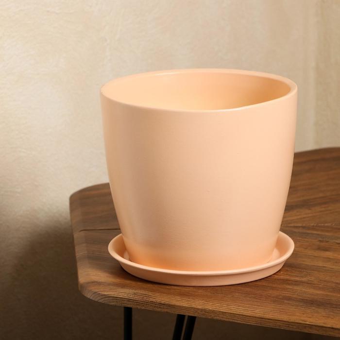 Цветочный горшок "Осень" 5 л перламутр карамель лак