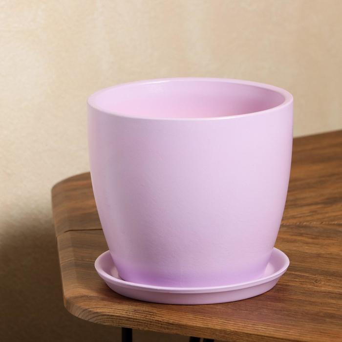 Цветочный горшок "Осень" 3,0 л глянец фиолетовый лак