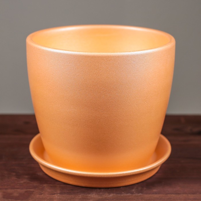 Кашпо "Осень" 2,0 л перламутр карамель лак