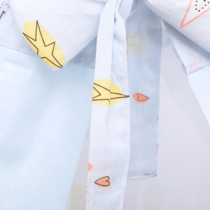 Комплект в кроватку 7 пр. "Мишка на луне", цвет голубой, сатин, хл100 115 гм