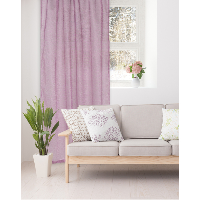 Штора портьерная сетка "Этель" 135х260 Шик розовый,100% п/э