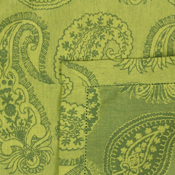 Столовый набор "Этель" Огурцы, цвет салатовый (скатерть 135х280 см, салфетки 40х40 см - 10 шт.), хл. с ВМГО