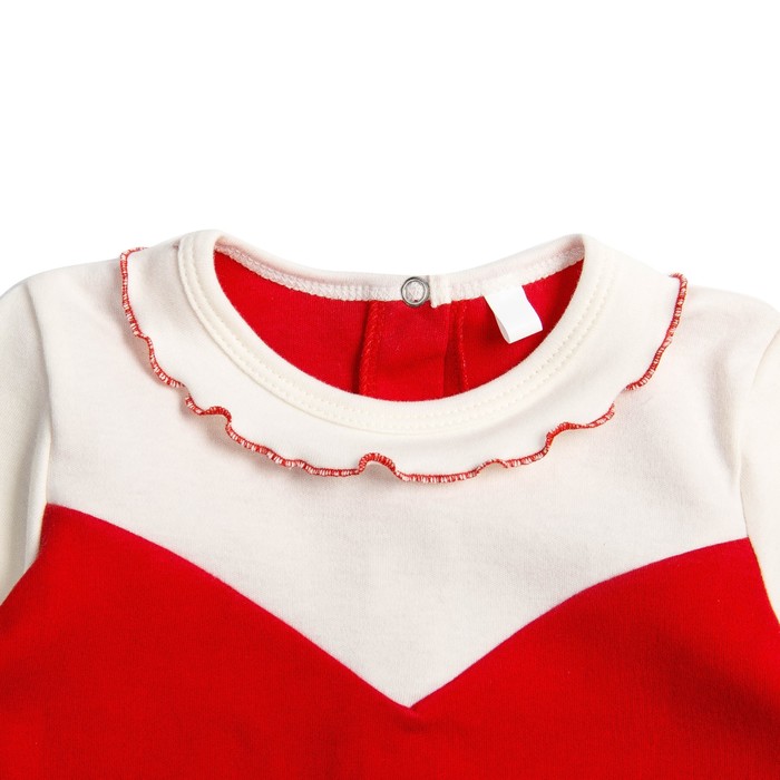 Кофточка для девочки, рост 86 см, цвет красный/экрю Кф-177_М