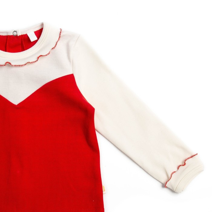 Кофточка для девочки, рост 86 см, цвет красный/экрю Кф-177_М
