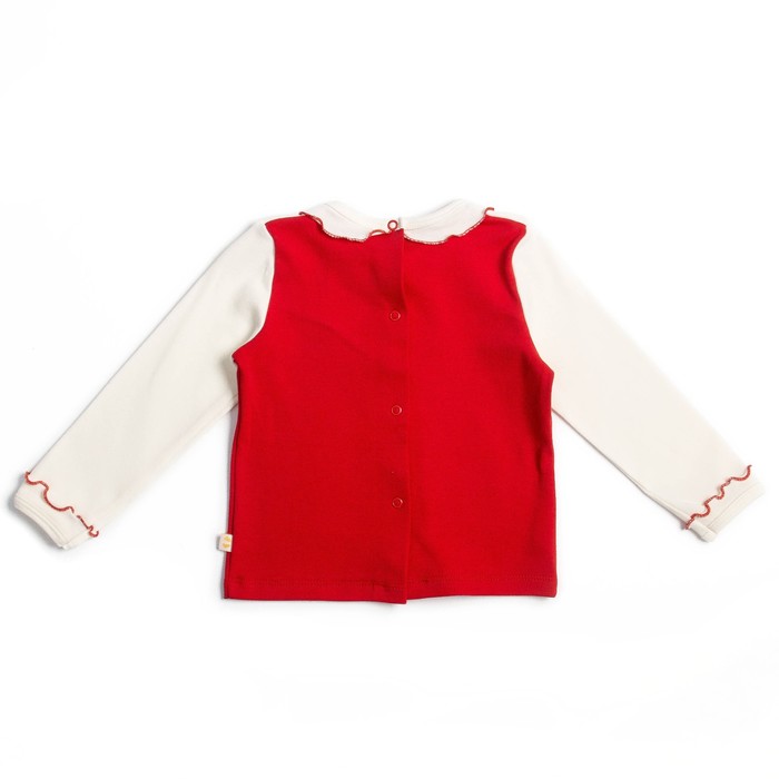 Кофточка для девочки, рост 86 см, цвет красный/экрю Кф-177_М