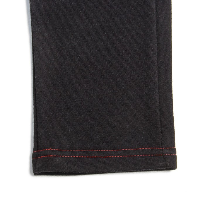 Джинсы для девочки, рост 80 см, цвет чёрный/красный Дс-170_М