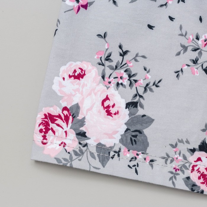 Комплект для беременных и кормящих (сорочка, халат) 630 цвет серый/розовый, р-р 44