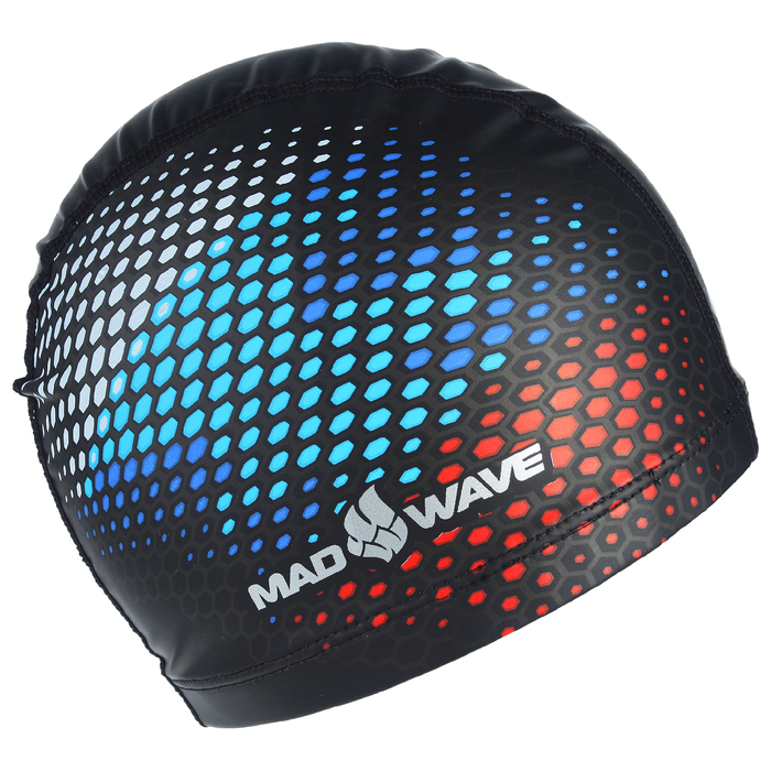 Шапочка для плавания ПУ RUS, цвет чёрный