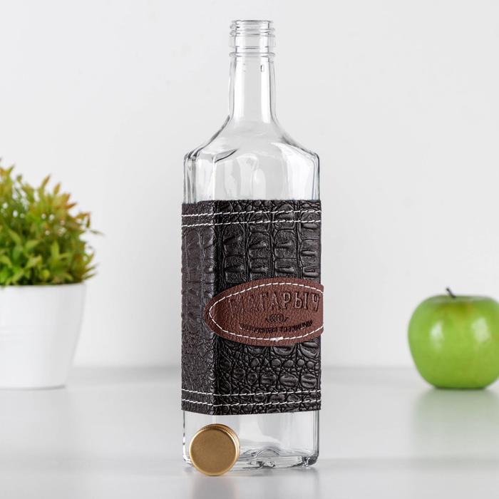 Бутылка 500 мл "Магарыч. Роса", чехол коричневый