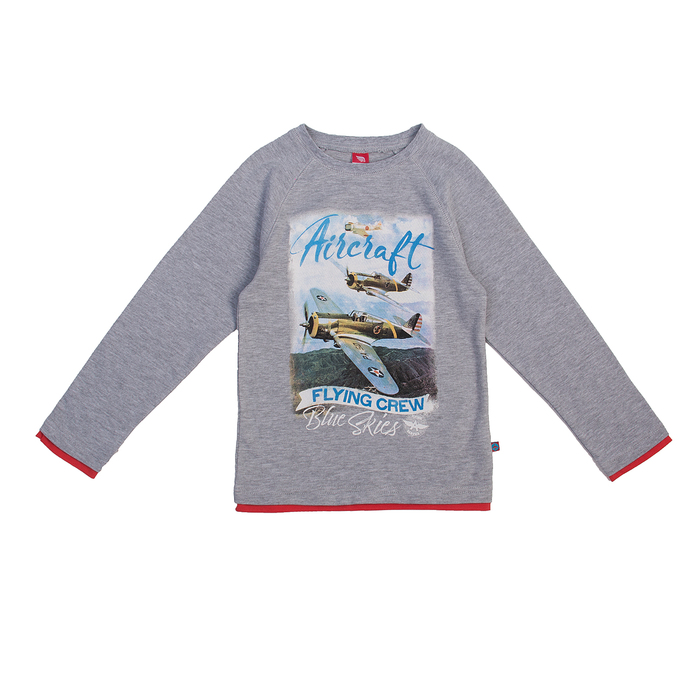 Джемпер для мальчика, рост 110 см, цвет серый меланж