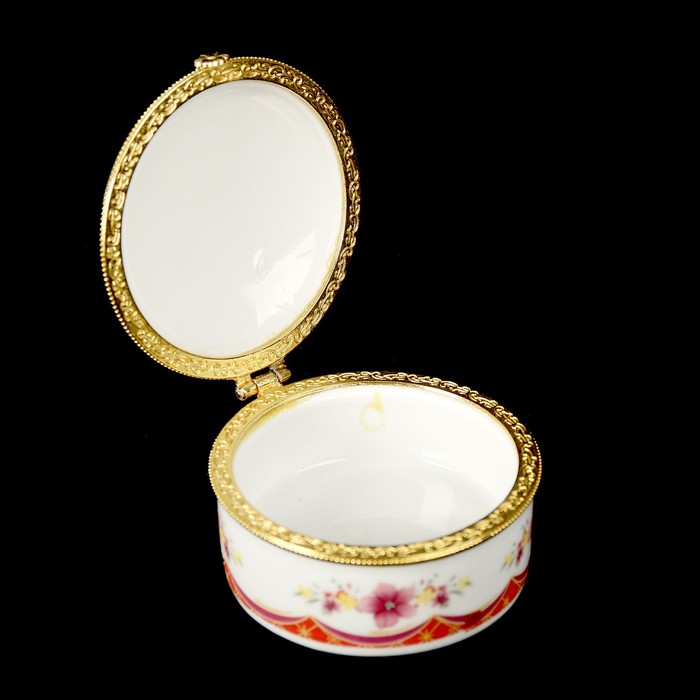 Шкатулка керамика "Букет полевых цветов" МИКС 3,5х7х7,5 см