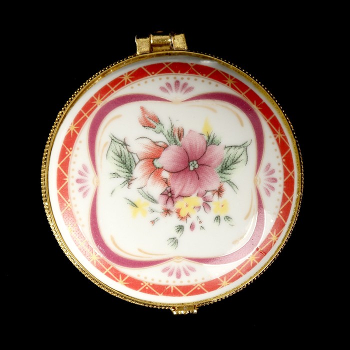 Шкатулка керамика "Букет полевых цветов" МИКС 3,5х7х7,5 см