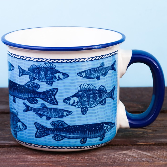 Кружка под эмаль "Лучший рыбак", 350 мл