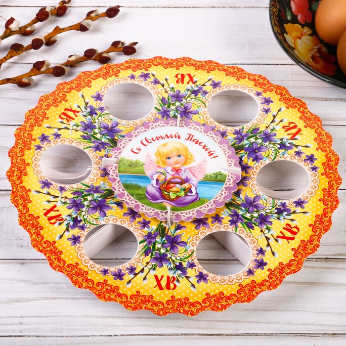 Подставка пасхальная на 6 яиц "Ангел"