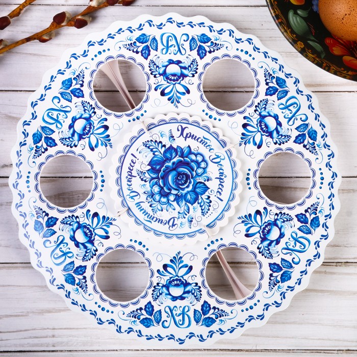 Подставка пасхальная на 6 яиц "Орнаментыльная"