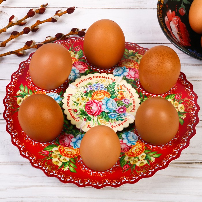 Подставка пасхальная на 6 яиц "Цветочная"