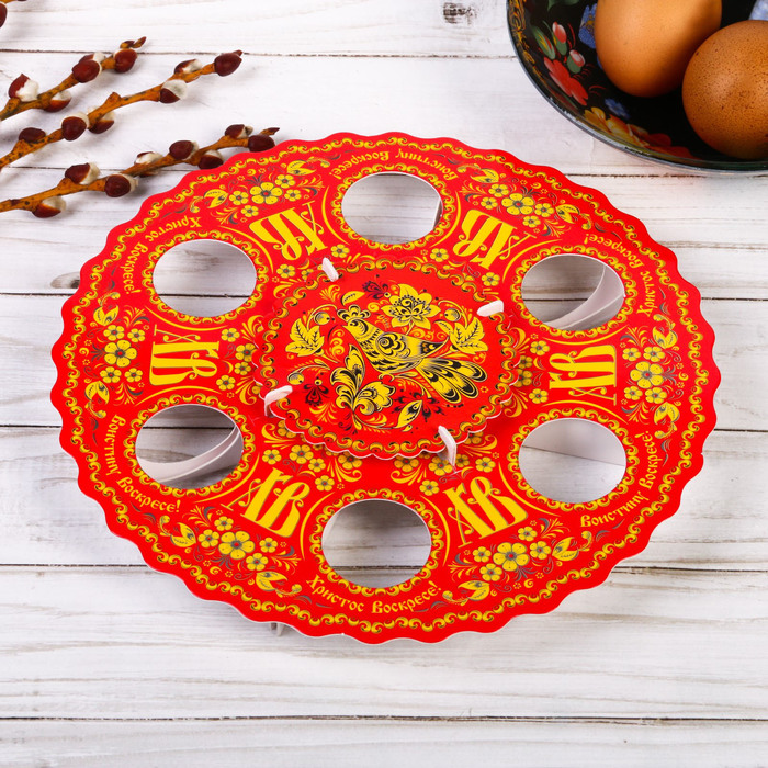 Подставка пасхальная на 6 яиц "Орнаментальная"