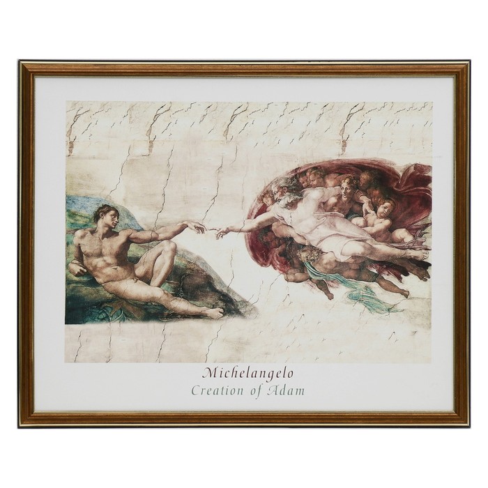 Картина "Сотворение Адама" 42*52 см