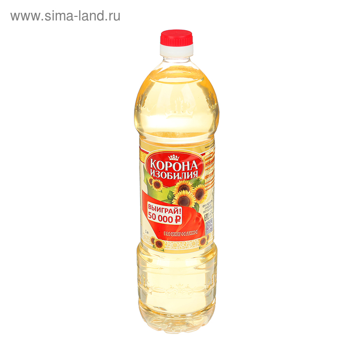 

Масло подсолнечное "Корона изобилия" рафинированное, 1000 мл ,