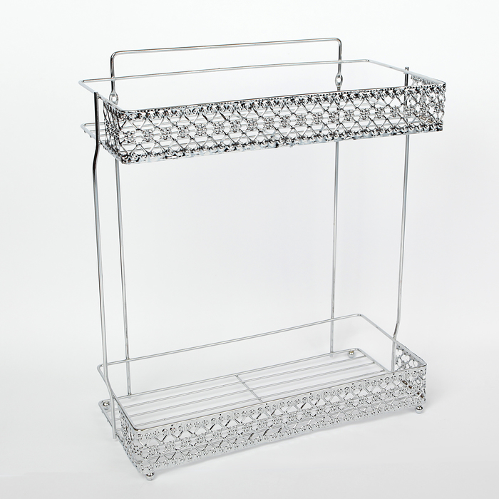 Полка 2х-ярусная, цвет хром