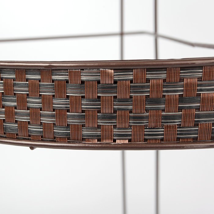 Полка 3х-ярусная угловая "Корзинка", цвет коричневый