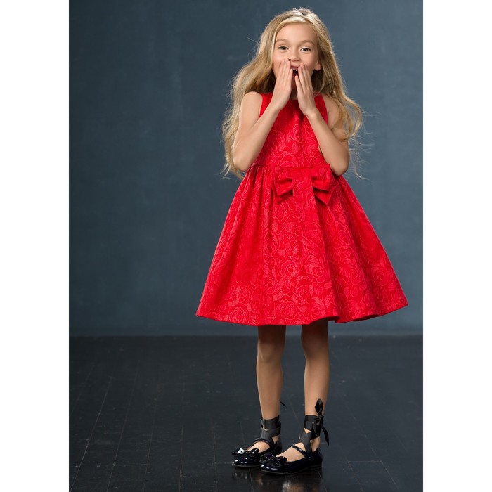 Платье нарядное для девочки, рост 116 см, цвет красный