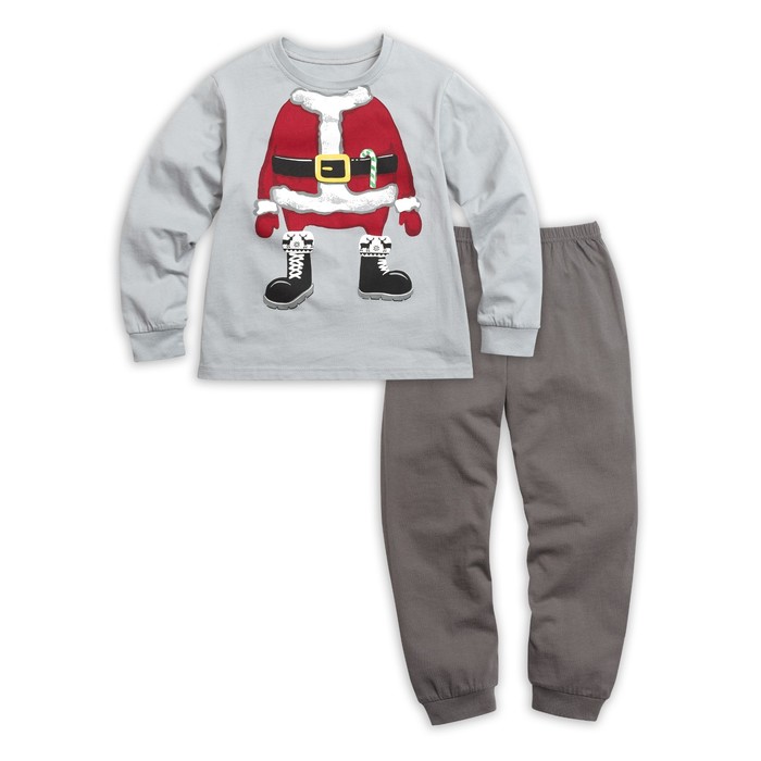 Пижама для мальчика, рост 98 см, цвет серый