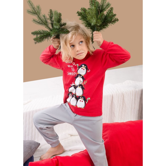 Пижама для мальчика, рост 104 см, цвет красный