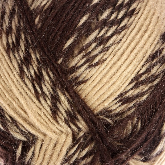 Пряжа "Adelia Bella" 67% шерсть, 33% полиэстер 266м/100гр (02 т.коричн-беж)