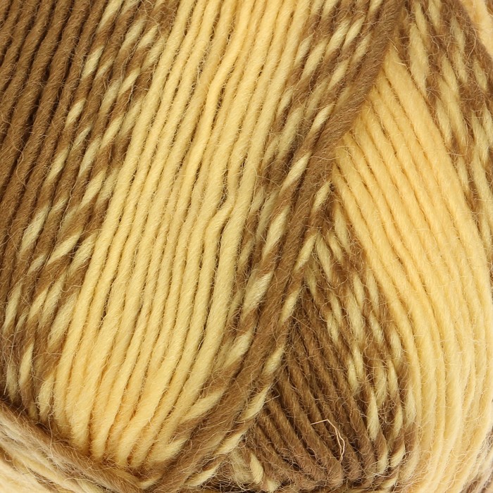 Пряжа "Adelia Bella" 67% шерсть, 33% полиэстер 266м/100гр (03 св.коричн-желт)