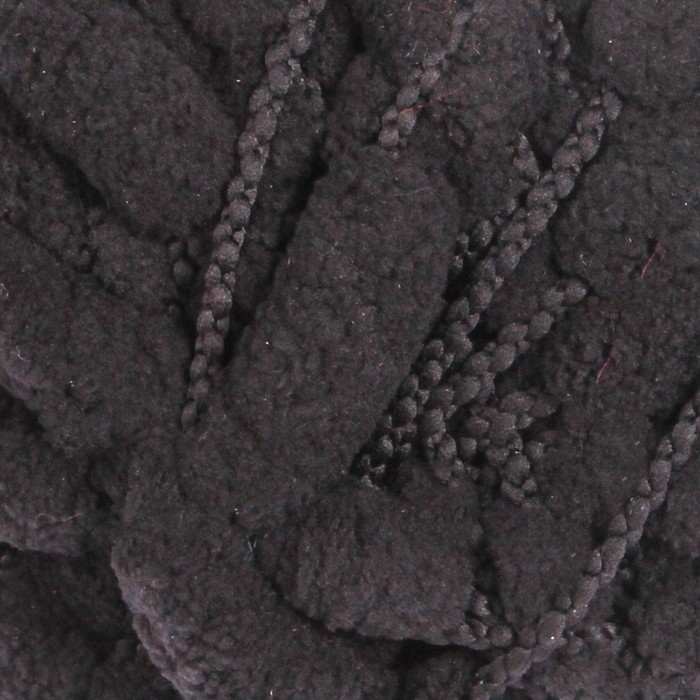 Пряжа "Adelia Fantasy Luxe" 100% полиэстер 39м/100гр (02 черный)