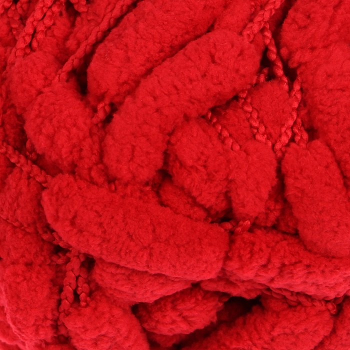 Пряжа "Adelia Fantasy Luxe" 100% полиэстер 39м/100гр (15 т.красный)