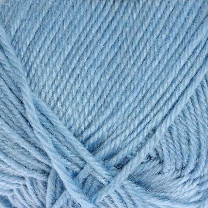 Пряжа "Adelia Lucas" 70% шерсть, 30% акрил 218м/100гр (12 голубой)