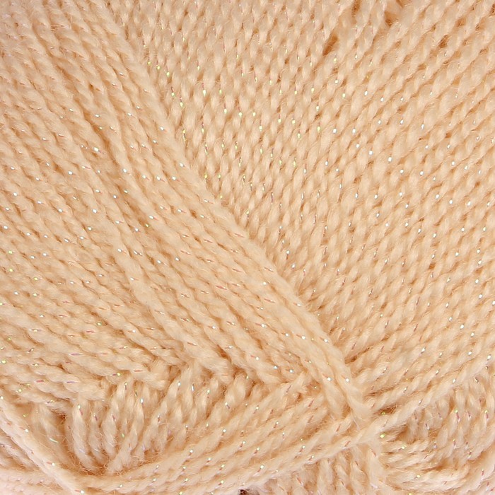 Пряжа "Adelia Leda" 99% акрил, 1% люрекс 340м/100гр (201 св.бежевый)