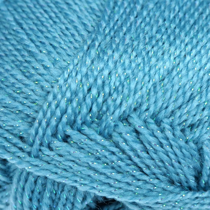 Пряжа "Adelia Leda" 99% акрил, 1% люрекс 340м/100гр (207 морская волна)