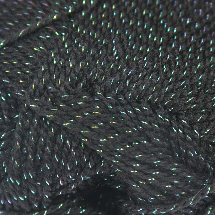 Пряжа "Adelia Leda" 99% акрил, 1% люрекс 340м/100гр (215 черный)