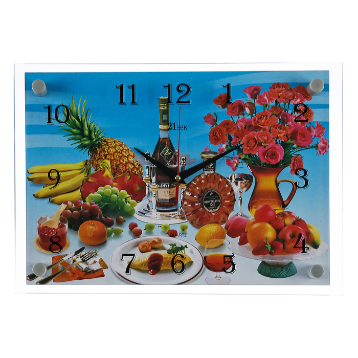 Часы настенные прямоугольные &quot;Яства&quot;, 25х35 см микс